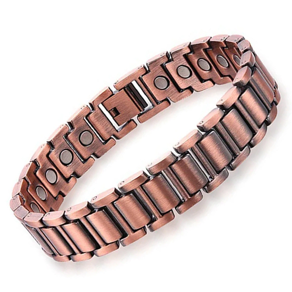 copper bracelet men’s bracelet magnetic bracelet vintage copper link bracelet healing bracelet retro jewelry bracelet everyday wear durable bracelet SL-062