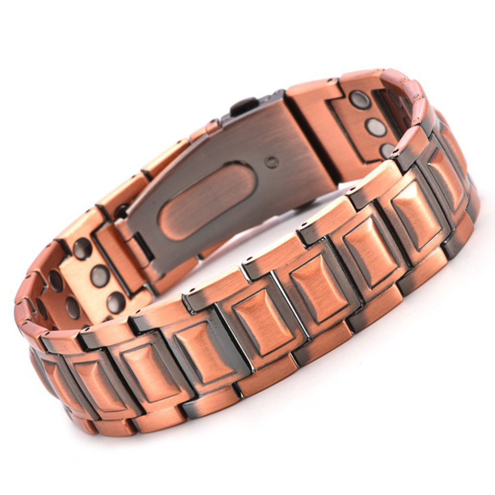 copper bracelet men’s bracelet magnetic bracelet vintage copper link bracelet healing bracelet retro jewelry bracelet everyday wear durable bracelet SL-062