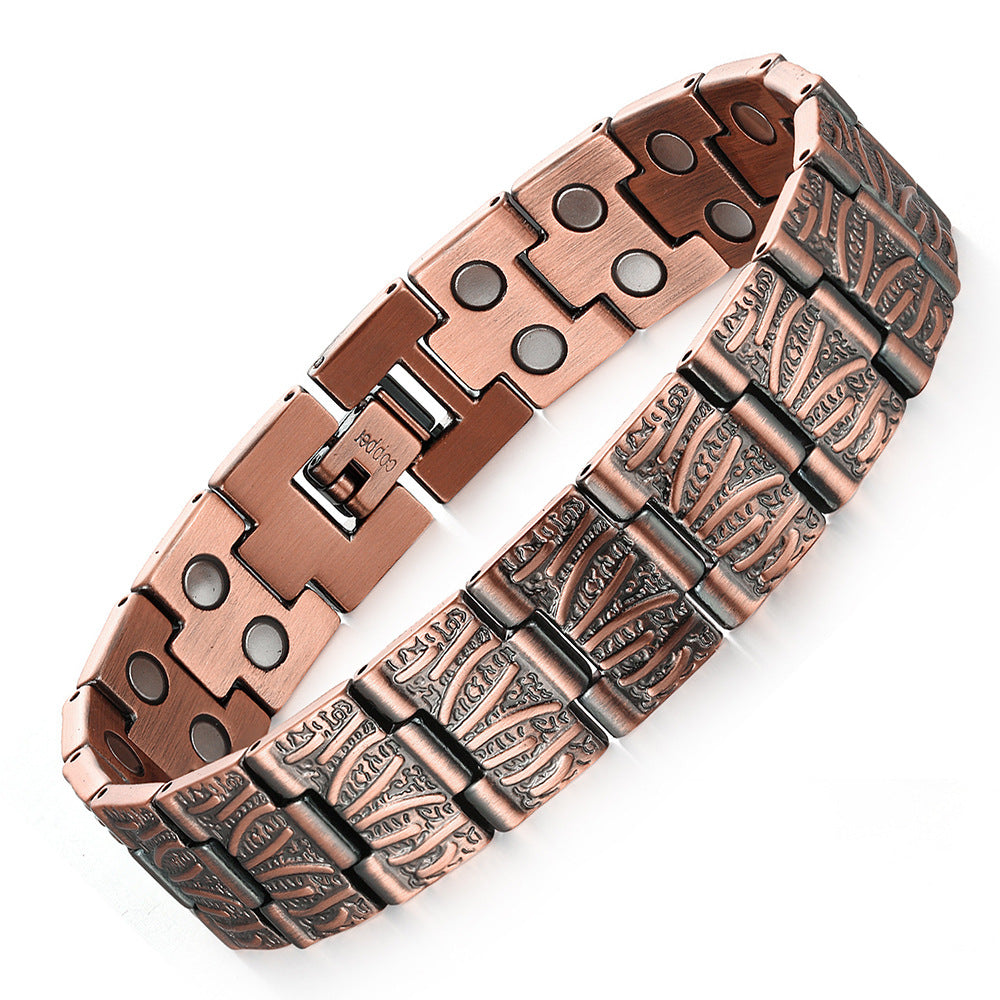 copper bracelet men’s bracelet magnetic bracelet vintage copper link bracelet healing bracelet retro jewelry bracelet everyday wear durable bracelet SL-062