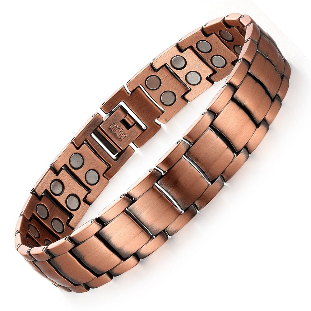 copper bracelet men’s bracelet magnetic bracelet vintage copper link bracelet healing bracelet retro jewelry bracelet everyday wear durable bracelet SL-062