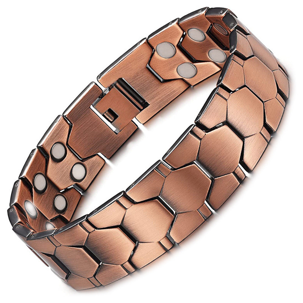 copper bracelet men’s bracelet magnetic bracelet vintage copper link bracelet healing bracelet retro jewelry bracelet everyday wear durable bracelet SL-062