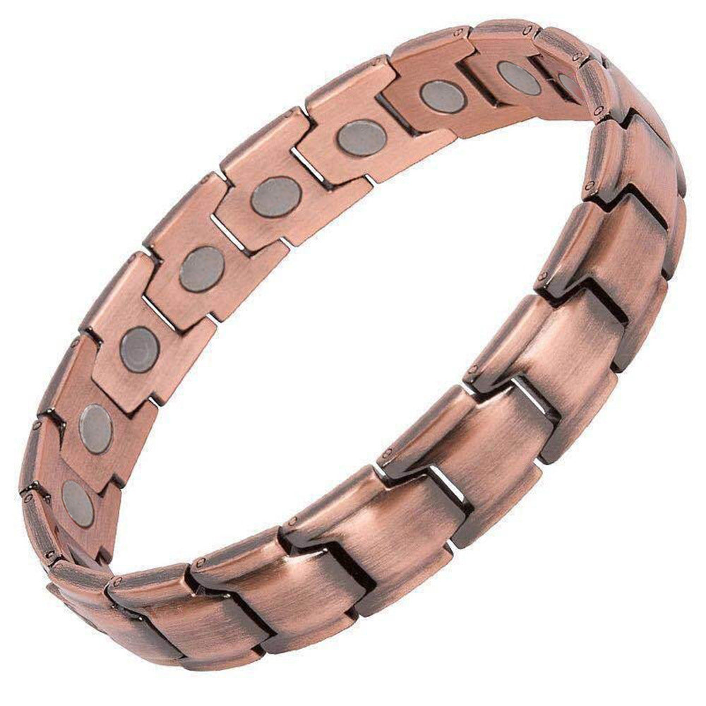 copper bracelet men’s bracelet magnetic bracelet vintage copper link bracelet healing bracelet retro jewelry bracelet everyday wear durable bracelet SL-062
