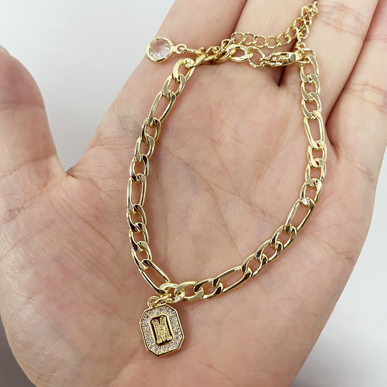 gold initial bracelet personalized letter bracelet dainty chain bracelet custom charm bracelet everyday jewelry adjustable gold bracelet minimalist bracelet gift for her alphabet charm bracelet trendy gold jewelry SL-065