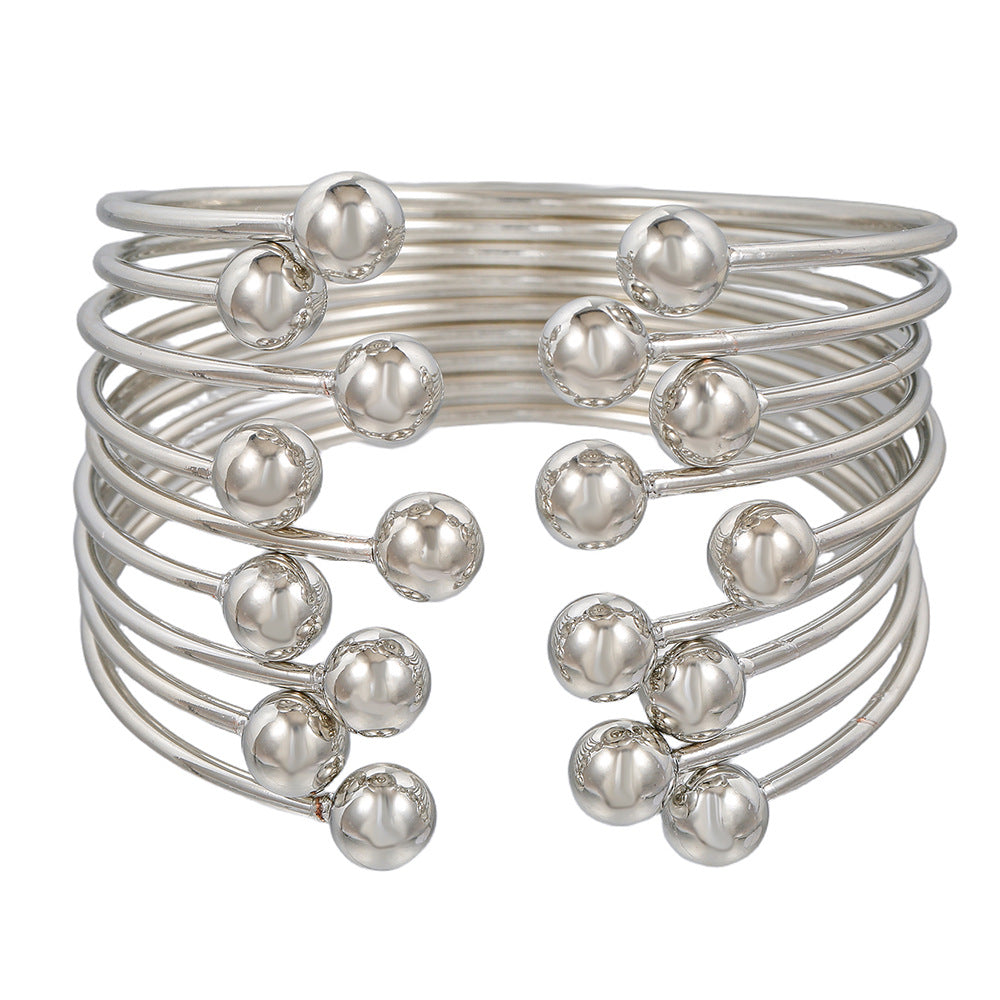 bracelet stack open bangle chunky cuff bracelet minimalist jewelry gold bracelet silver bracelet statement bangle layered cuff bold fashion jewelry everyday wear SL-066