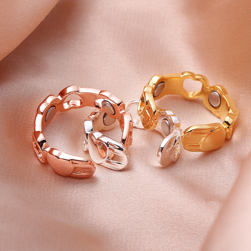 heart ring, open band ring, minimalist jewelry, adjustable ring, stainless steel ring, everyday wear ring, statement accessory, modern heart jewelry, unisex ring, casual chic ring JZ-076