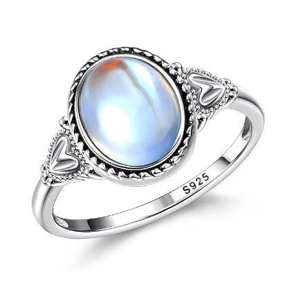 Sterling Silver Ring  Mood Ring  Color-Changing Gemstone  Oval Stone Ring  Minimalist Jewelry  Romantic Gift  Timeless Elegance  Everyday Wear  Dainty Ring  Boho Chic JZ-077