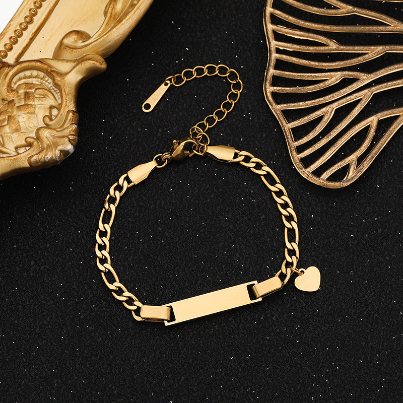 gold bracelet, silver bracelet, charm bracelet, minimalist jewelry, stainless steel, daily wear, adjustable, gift for her SL-076