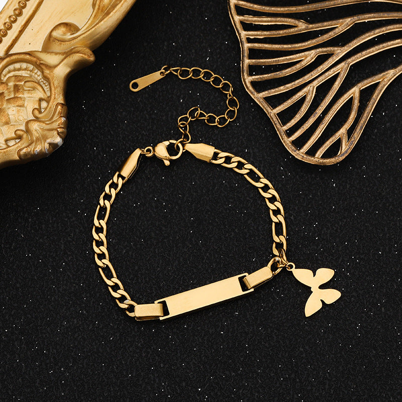 gold bracelet, silver bracelet, charm bracelet, minimalist jewelry, stainless steel, daily wear, adjustable, gift for her SL-076