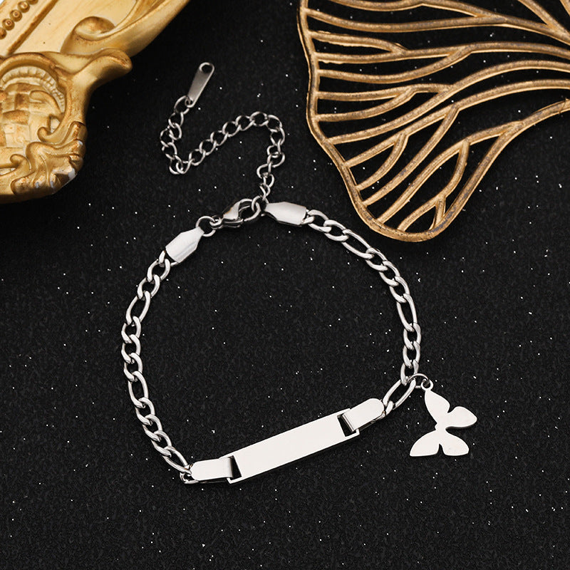 gold bracelet, silver bracelet, charm bracelet, minimalist jewelry, stainless steel, daily wear, adjustable, gift for her SL-076