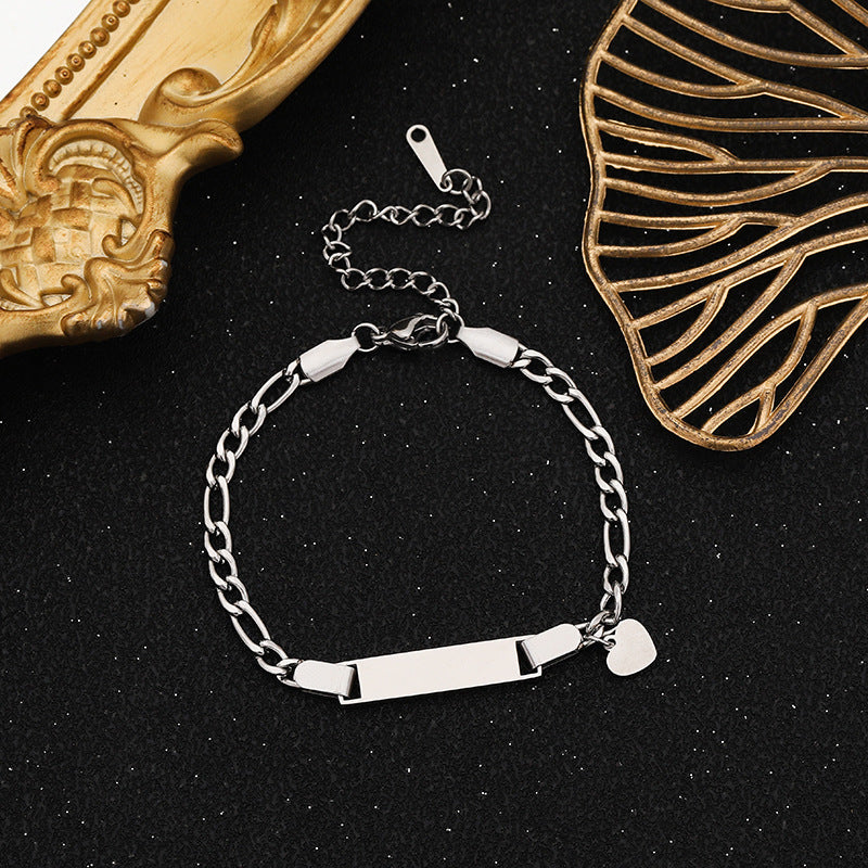 gold bracelet, silver bracelet, charm bracelet, minimalist jewelry, stainless steel, daily wear, adjustable, gift for her SL-076