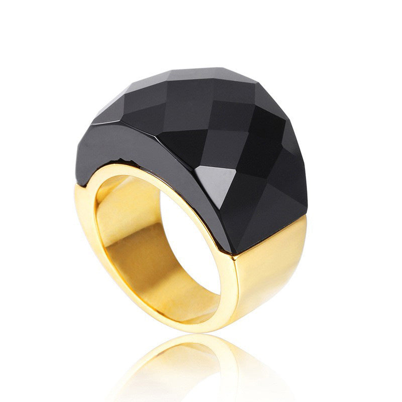 chunky statement ring, colorful crystal ring, bold fashion jewelry, geometric ring, gold tone ring, resin gemstone ring, minimalist statement ring, cocktail party jewelry, artistic jewelry, vibrant everyday accessory JZ-114