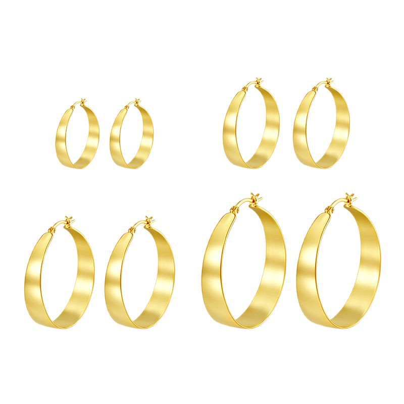 hoop earrings, minimalist hoops, gold hoops, silver hoops, chunky earrings, stainless steel jewelry, daily wear, timeless style, modern accessories, statement hoops EH-080