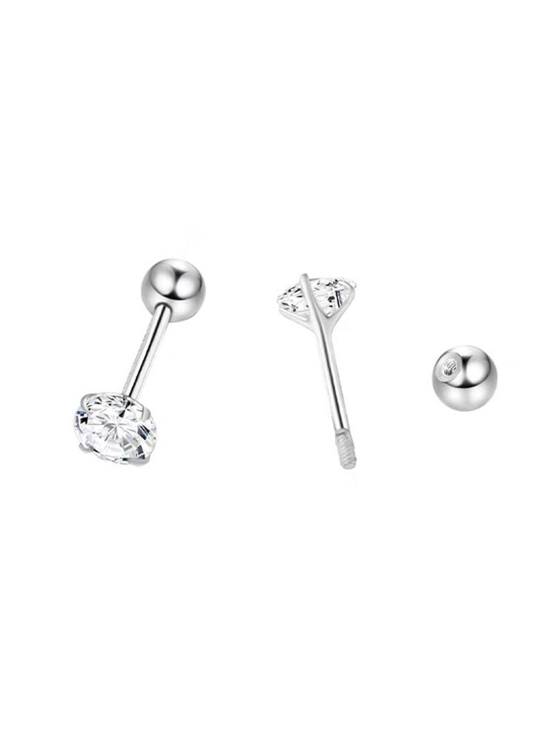 stud earrings, minimalist earrings, stainless steel jewelry, diamond stud, daily wear, layered style, dainty accessories, waterproof earrings, small crystal studs, elegant essentials EH-083
