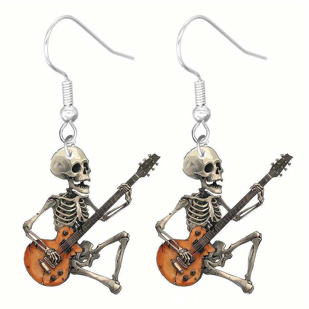Halloween earrings, cute ghost earrings, skeleton earrings, pumpkin earrings, gothic jewelry, spooky earrings, lightweight acrylic earrings, festival jewelry, fun statement earrings, Halloween accessories EH-093