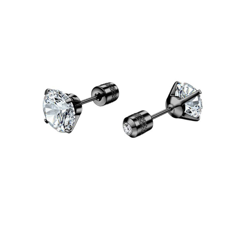 stud earrings, colorful crystal studs, stainless steel earrings, unisex jewelry, minimalist style, daily wear, hypoallergenic, punk style, vibrant gemstones, small earrings EH-128