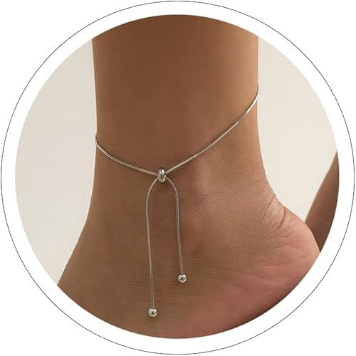 Ankle Bracelets for Women Waterproof Tennis Rhinestone Anklets for Women Butterfly Heart Star Cross Anklet Bracelet for Women Plus Size Anklet Bracelets for Big Ankle Beach Foot Jewelry JL-055