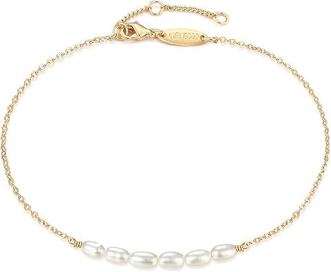 Women Gold Anklet Boho Delicate Handmade 18k Gold Plated Dainty Beach Pearl Foot Chain Ankle Bracelet Adjustable Wafer Anklet for Women ANK-Pearl Product details JL-060