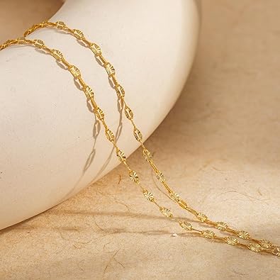 Sterling Silver Plated Ankle Bracelets for Women, Dainty Layered Waterproof Anklet for Women Adjustable Sparkly Herringbone Beaded Rope Chain Set Stackable Cute Summer Beach Jewelry Gift JL-070