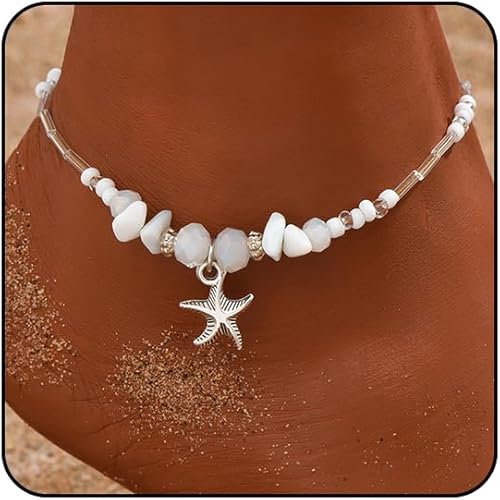 Ankle Bracelets for Women Cross Heart Anklets for Women Waterproof Large Ankle Tennis Rhinestone Anklet Plus Size Anklets for Women Big Ankles Beach Summer Foot Jewelry JL-074