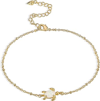 Gold Anklets for Women 18K Gold Plated Adjustable Summer Simple Foot Jewelry Ankle Bracelet for Women JL-079