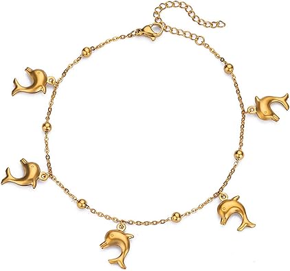 Gold Anklets for Women 18K Gold Plated Adjustable Summer Simple Foot Jewelry Ankle Bracelet for Women JL-079