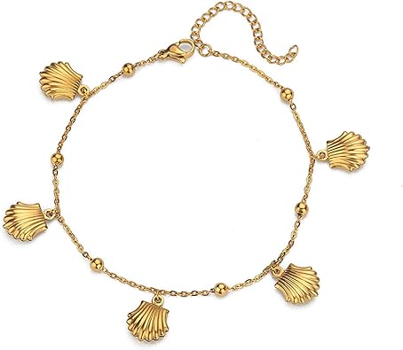 Gold Anklets for Women 18K Gold Plated Adjustable Summer Simple Foot Jewelry Ankle Bracelet for Women JL-079