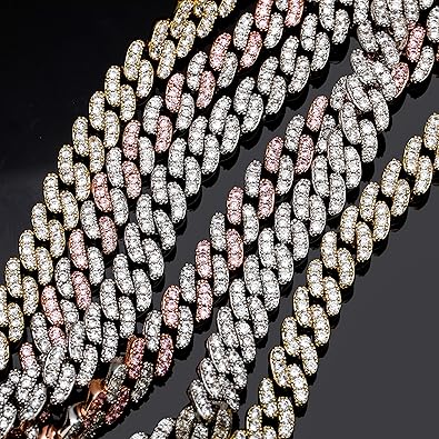 Gold Anklets for Women Cuban Link Anklets Iced Out Faux Diamond Chunky Ankle Bracelets 8mm 14K Gold Silver Plated Minimalist Fashion Foot Jewelry JL-085