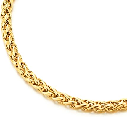 Classic Stainless Steel Franco Chain Anklet Bracelet for Women, Adjustable JL-087