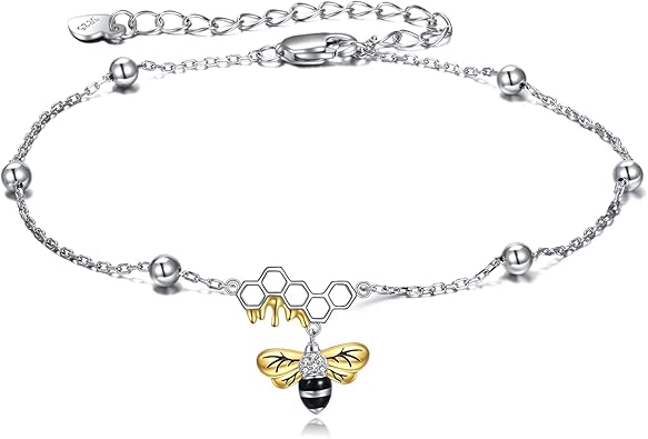 Anklet Bracelets for Women Girls Sterling Silver Hummingbird/Dragonfly/Butterfly Link Chain Anklets Jewelry Gifts JL-090