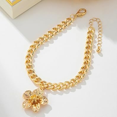 Gold Ankle Bracelets for Women 18K Gold Anklets for Women Bow Ankle Bracelets Cuban Link Anklet Foot Bracelet Beach Anklet Jewelry for Women JL-094