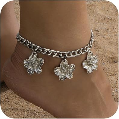 Gold Ankle Bracelets for Women 18K Gold Anklets for Women Bow Ankle Bracelets Cuban Link Anklet Foot Bracelet Beach Anklet Jewelry for Women JL-094