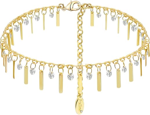 Anklets for Women Large Ankle, Waterproof Adjustable Anklelettes, 14K Gold Anklets Are Designed To Resist Tarnishing, The Dainty And Cute Design. Product details JL-095