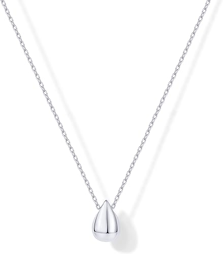 14K Gold Plated Dainty Pear Pendant Necklace for Women | Tear Pendant XL-088