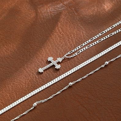 Cross Necklace for Women 14K Gold Plated Dainty Heart Cross Pendant Choker Simple Trendy Cute Cross Charm Diamond Necklace Faith Jewelry Religious Minimalist Gift XL-089
