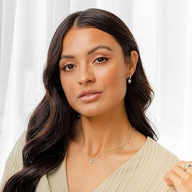 14K Gold Plated Dainty Cubic Zirconia Pendant Necklace for Women XL-090