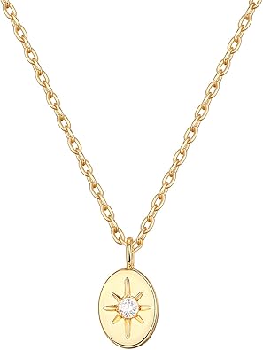 14K Gold Plated Engraved Coin Pendant Necklaces for Women | Byzantine Coin Pendants | Bohemian Necklace XL-092