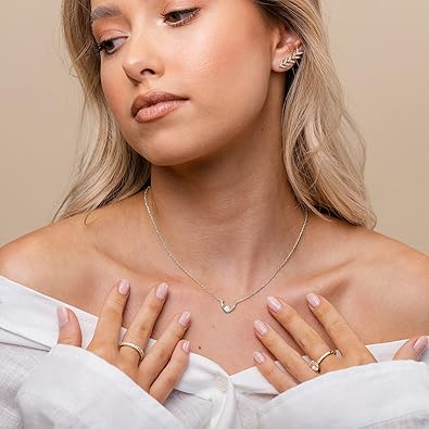 14K Gold Plated Created White Opal Necklace | Opal Necklaces for Women XL-095