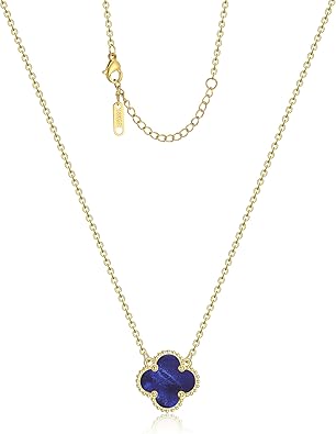 Clover Pendant Necklace for Women – 18K Gold Plated Four Leaf Clover Necklace, Lucky Minimalist Jewelry Gift for Women XL-097