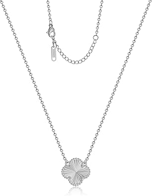 Clover Pendant Necklace for Women – 18K Gold Plated Four Leaf Clover Necklace, Lucky Minimalist Jewelry Gift for Women XL-097