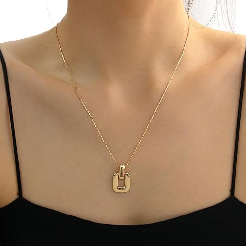 Pendant Necklace for Women Statement Gold Silver Necklace Trendy Jewelry for Women XL-099