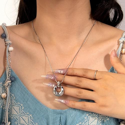 Pendant Necklace for Women Statement Gold Silver Necklace Trendy Jewelry for Women XL-099