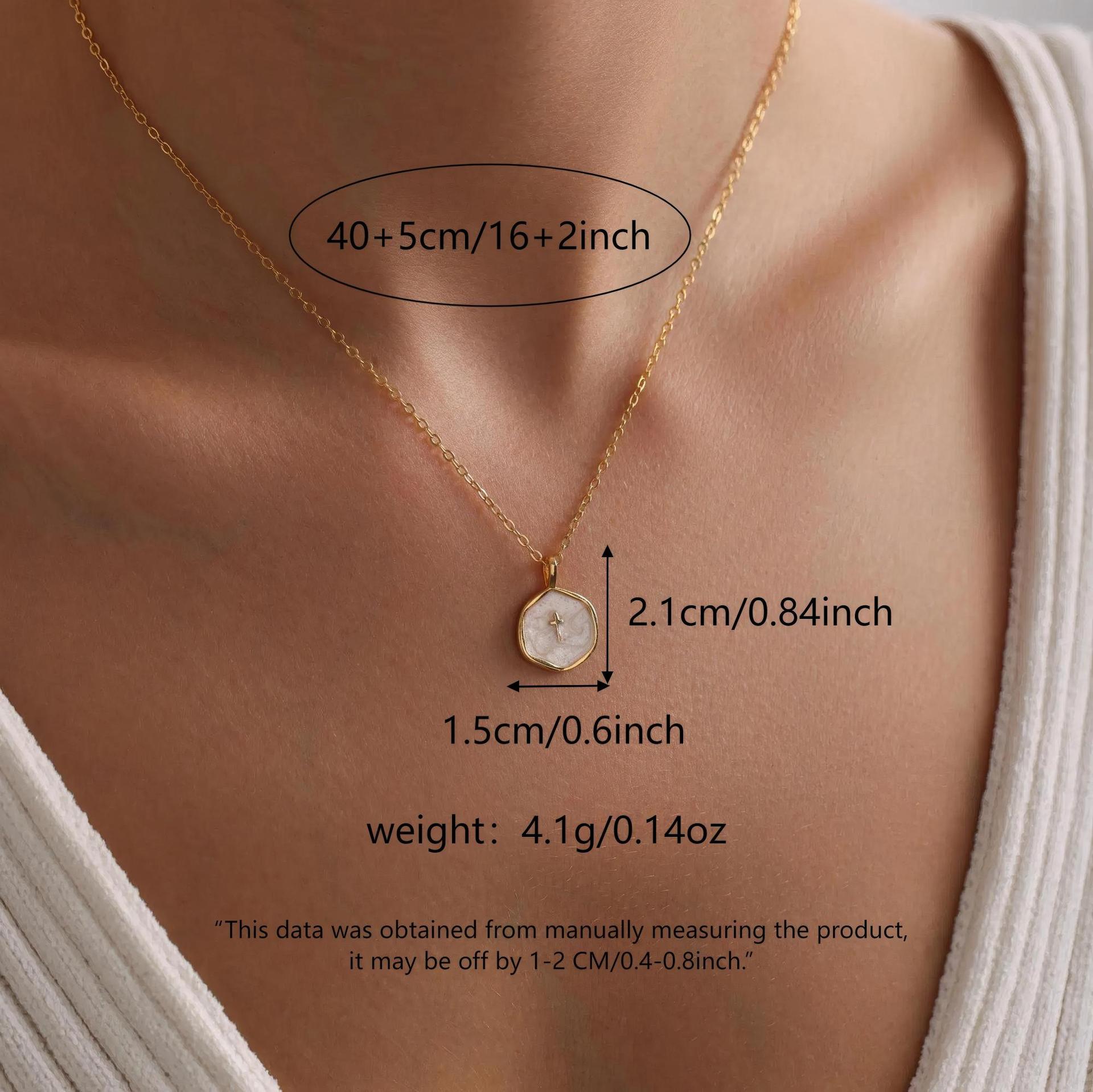 Color Enamel Drip Cross Necklace for Women Minimalist, Niche, Versatile Collarbone Chain XL-110