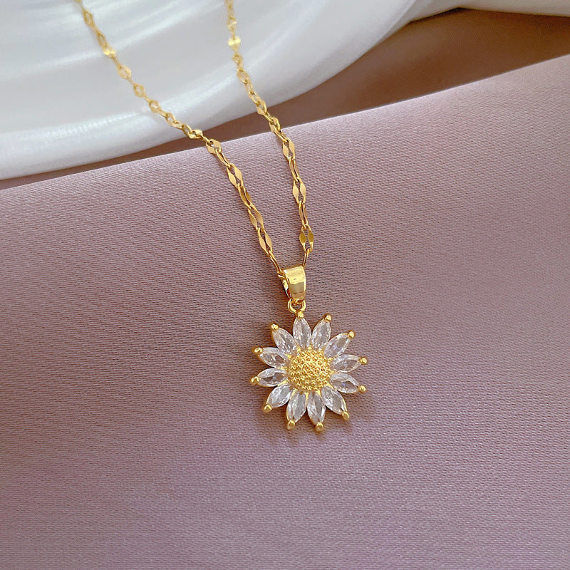 Luxury Sunflower Zircon Necklace XL-113