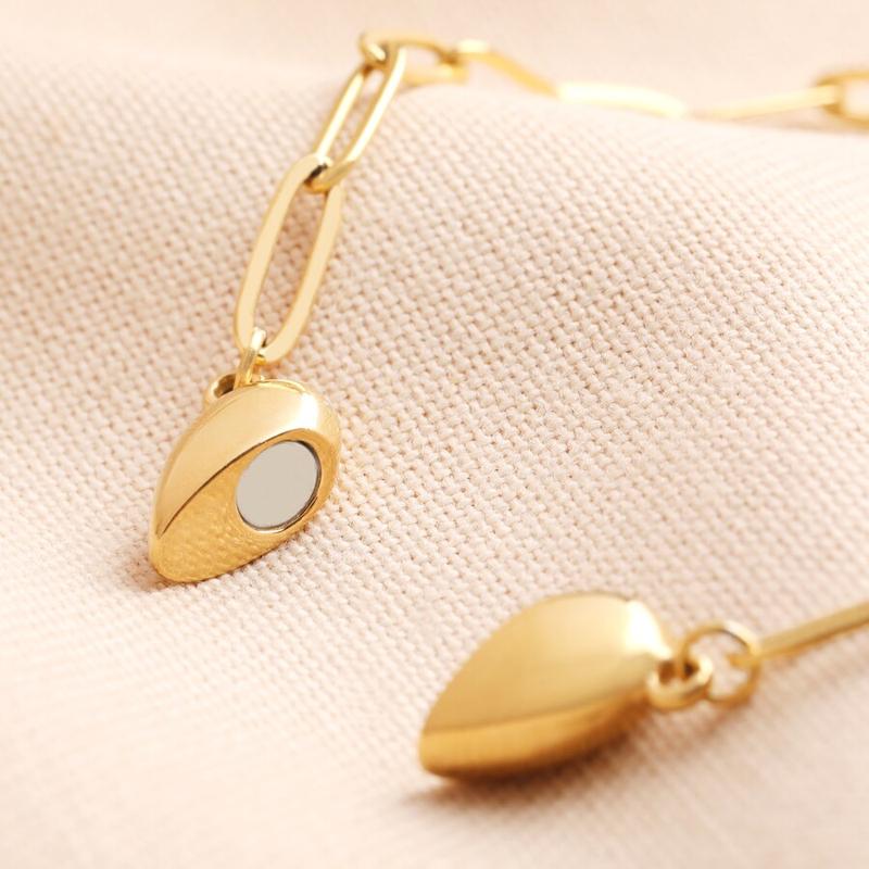 14K Gold/Silver-Plated Heart Shape Pendant Magnetic Necklace for Women Dainty Fashion Choker Necklace XL-115