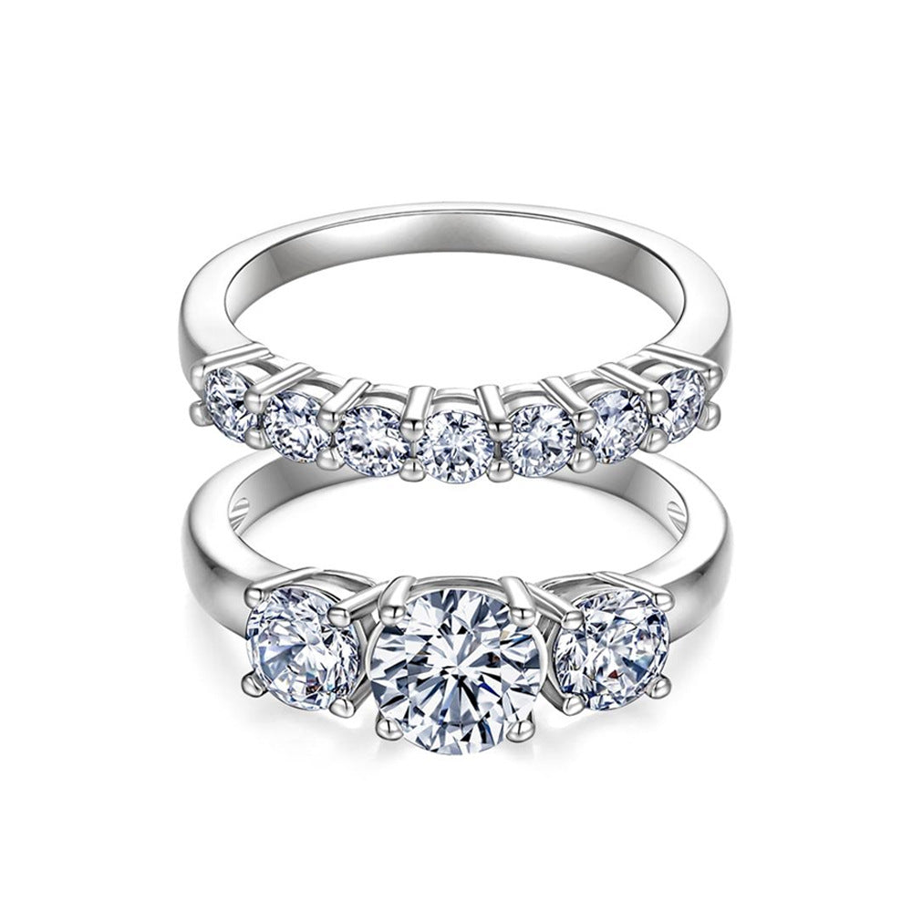 1-Carat 5A Zircon Classic Diamond Ring for Women JZ-129