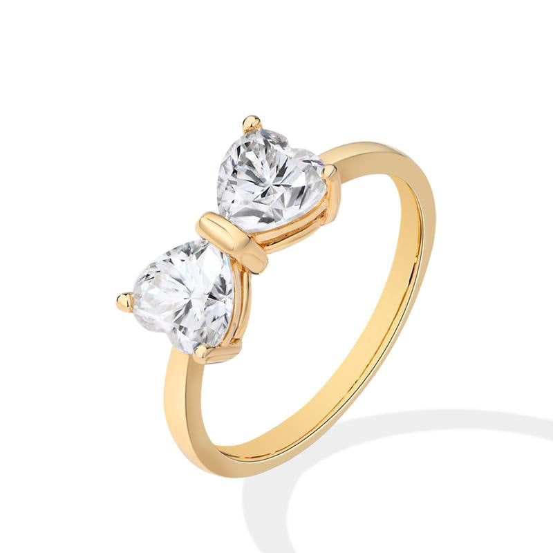 Heart-Shaped Bow Ring JZ-129