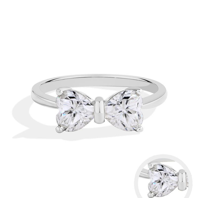 Heart-Shaped Bow Ring JZ-129