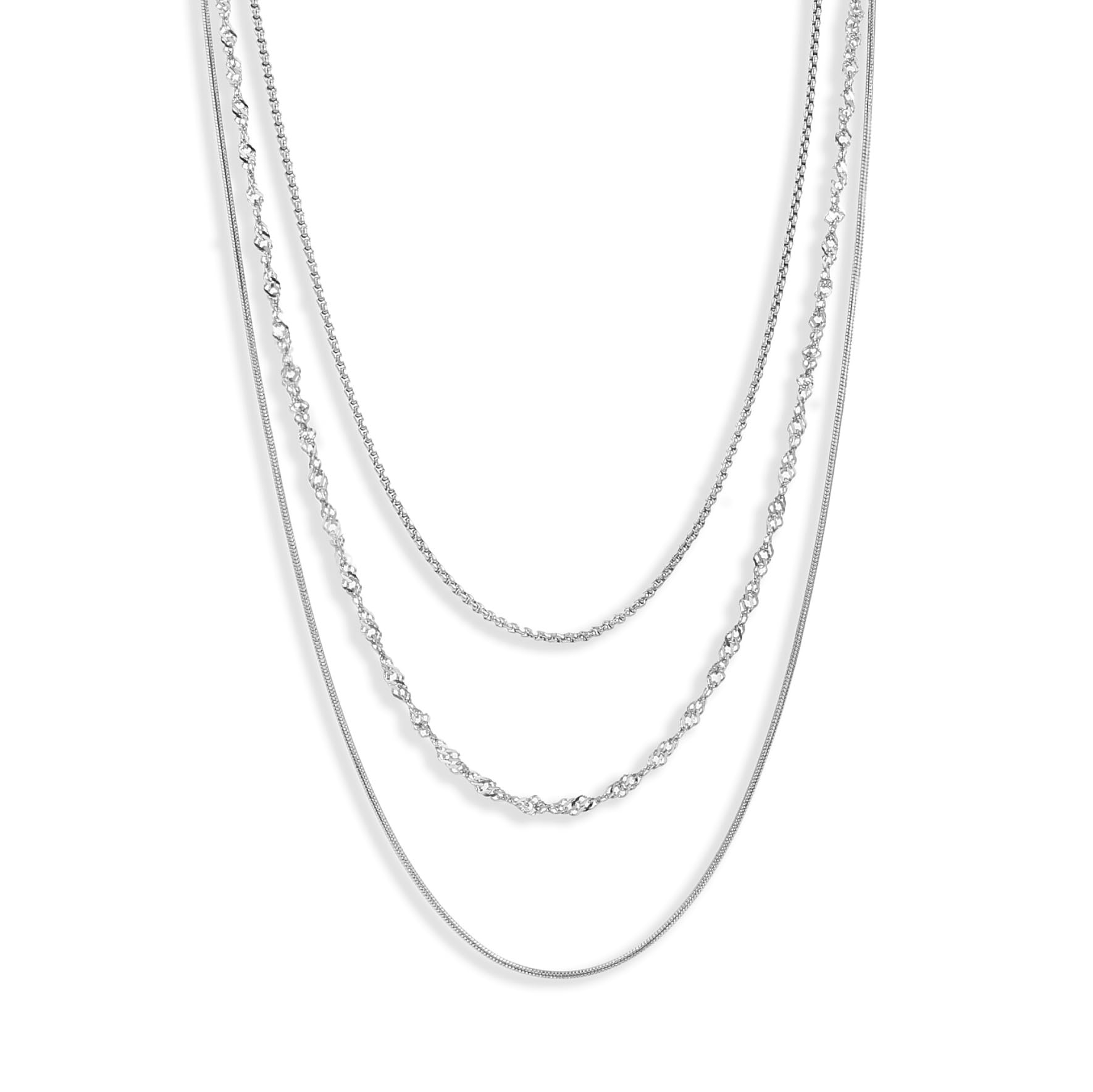 Waterproof Gold Necklace Layered Necklaces for Women Non Tarnish,18k Gold Plated Stainless Steel Dainty Stack Thin Chain Necklace Set for Women Gifts XL-010