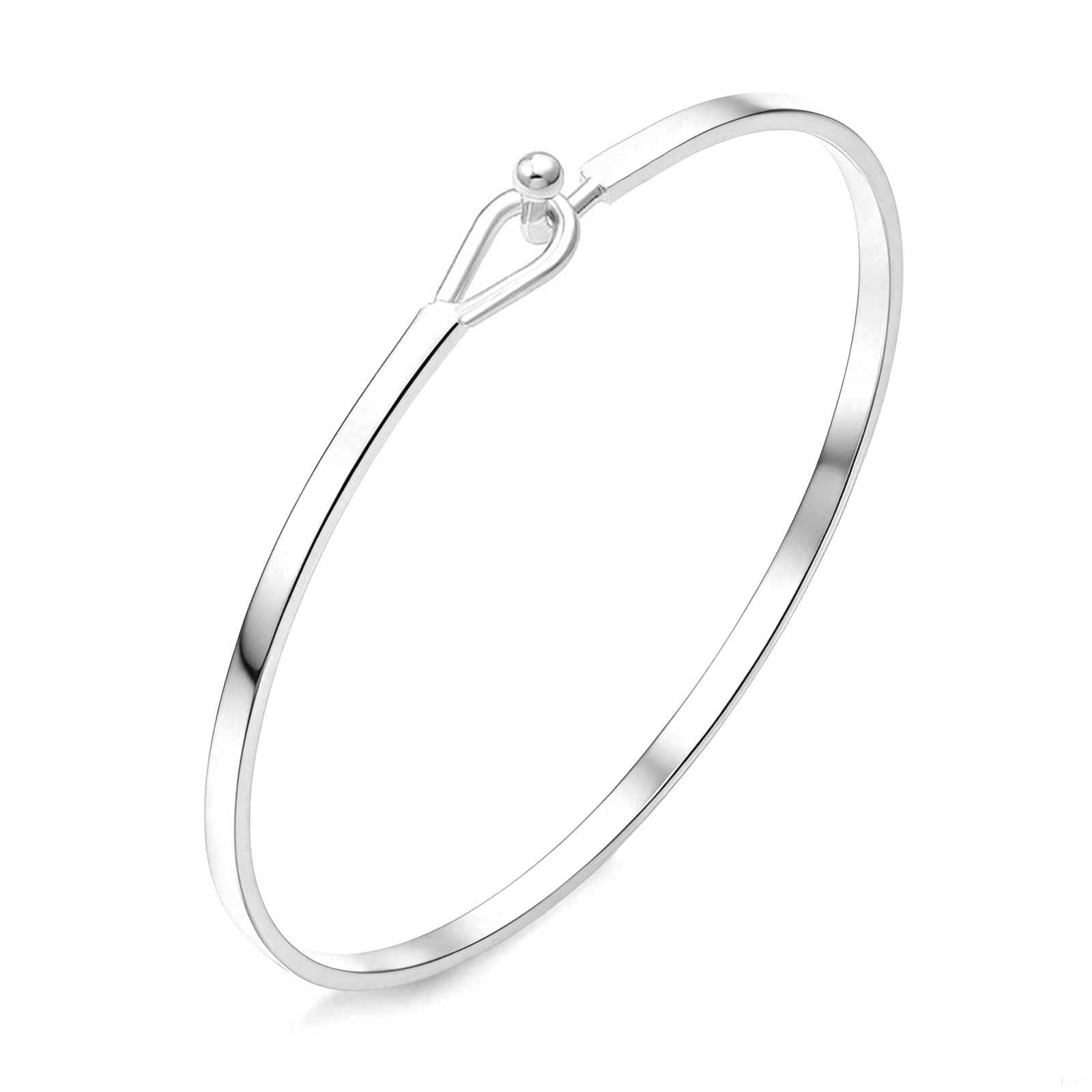 Dainty Gold Bar Bracelet for Women Simple Delicate Thin Cuff Bangle Hook Bracelet 18K Gold Plated Handmade Minimalist Jewelry SL-014