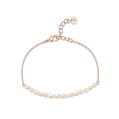 18K Gold Plated Beaded Freshwater Cultured Pearl Bracelet for Women | Dainty Bracelet with Pearl Beads SL-020